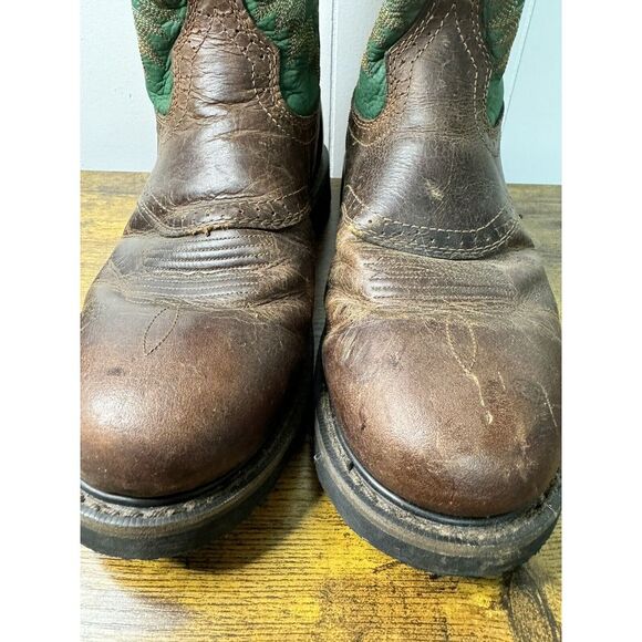 Justin Boots WK4670 - Stampede Blade Green Round Toe Wellington size 10 1/2D - Picture 6 of 8